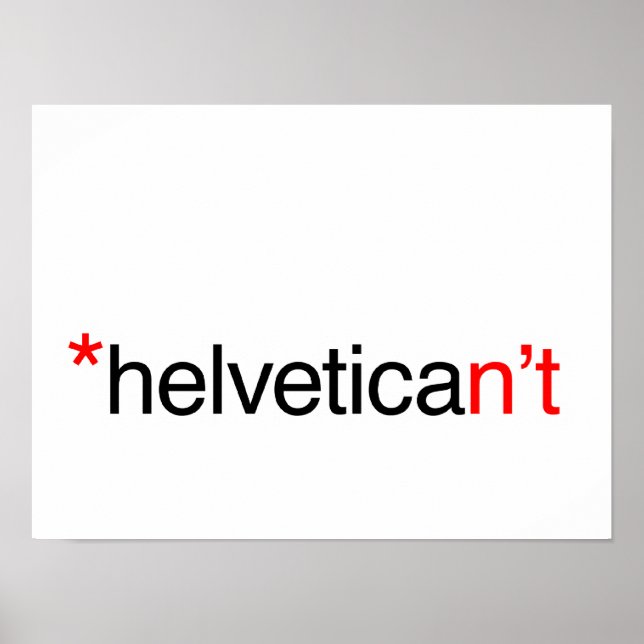 helvetican não Poster (Frente)