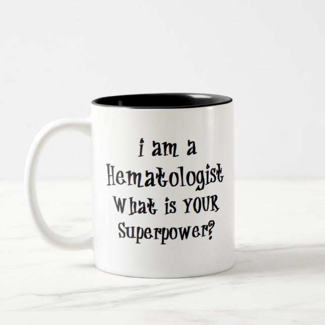 hematologista Caneca de café com dois tons (Esquerda)