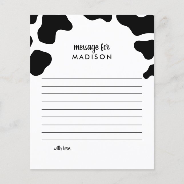 Hemorragia Tema da Vaca Aniversário Nota da Cápsul (Frente)