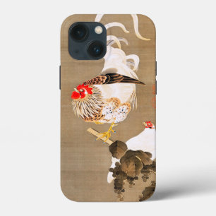 Hen e Rooster com Grapevine por Ito Jakuchu