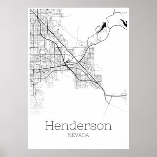 Henderson Map - Nevada - City Map Poster