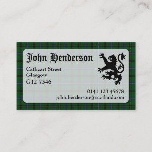 Henderson Tartan Cartão de visita