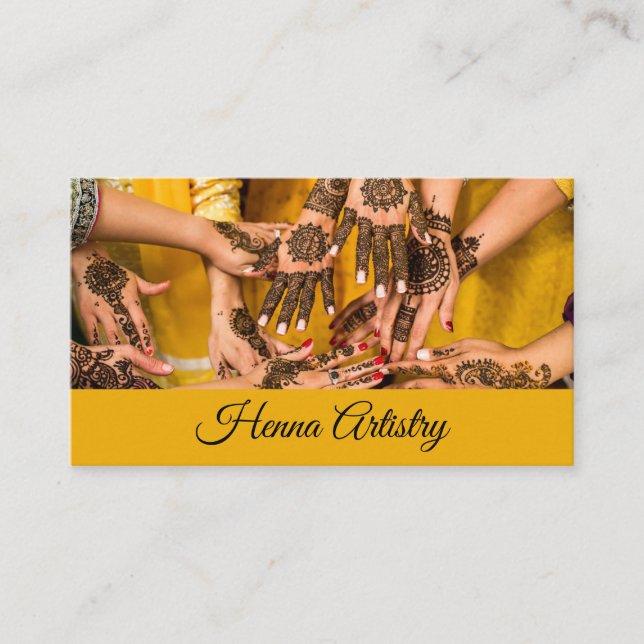 Henna Artiery Cartão de visita (Frente)