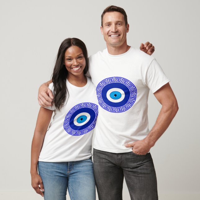 Henna Blue Evil eye Luck T-shirt (Unissex)
