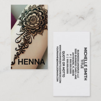 Henna Tattoos Cartão de visita