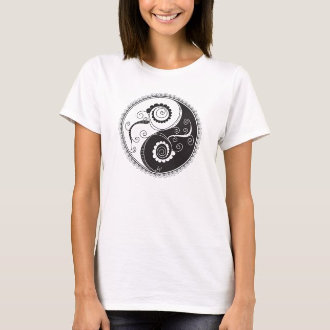 Henna Yin-Yang Burnout T-Shirt (Frente)