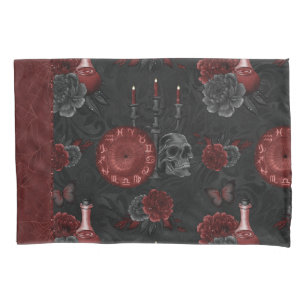 Henna Zodiac Magic Rosas do crânio vermelho Po