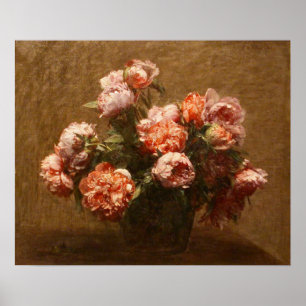 Henri Fantin-Latour Vase do Peonies Poster