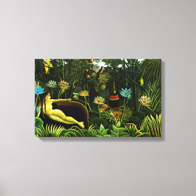 Henri Rousseau O Dream Canvas Print (Frente)