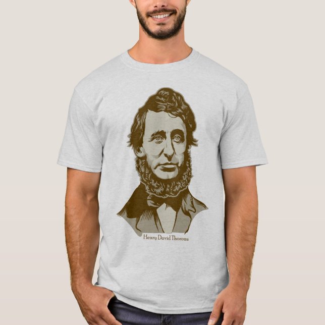 Henry David Thoreau personalizou o t-shirt das (Frente)