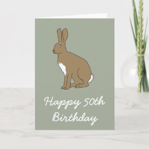 Henry the Hare Happy 50ª Placa de Cartões de anive