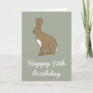 Henry the Hare Happy 50ª Placa de Cartões de anive