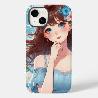 Her Sky-Blue Gaze iPhone / iPad ケース