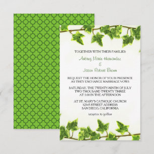 Hera Verde - Convite de Casamento 3x5