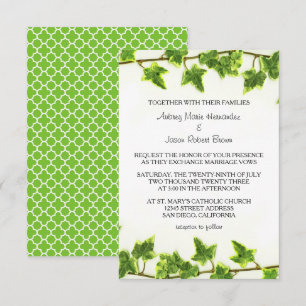 Hera Verde - Convite de Casamento 3x5