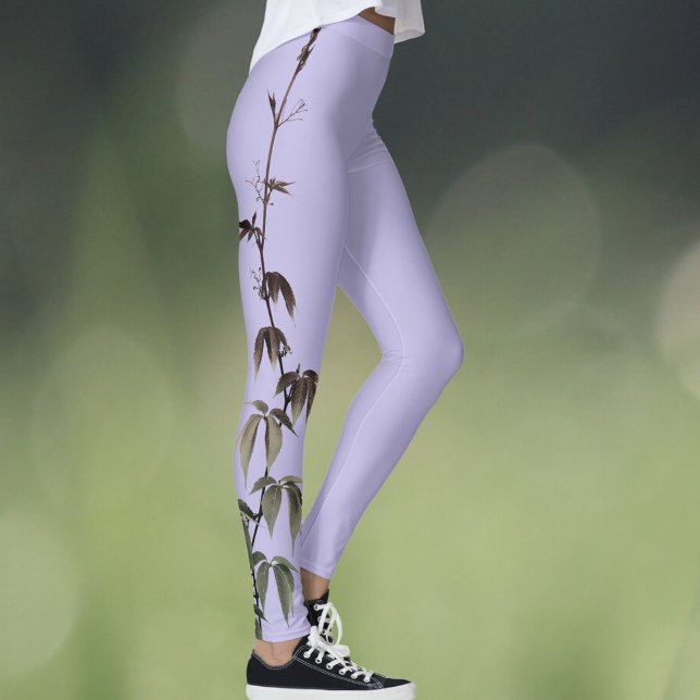 Hera Verde em Leggings Personalizadas Lilás Roxo (Criador carregado)