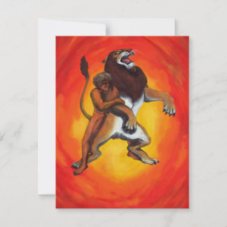 herálculos de fantasia de aquarela lutando leão se