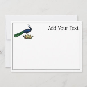 Heraldic Vintage Estrilizou Peacock na Coroa C