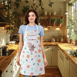 Herb Whisperer Personalizado Apron - Floral Reprod