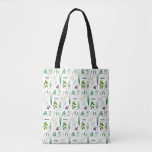 Herbáceas de Design de Tote Bag