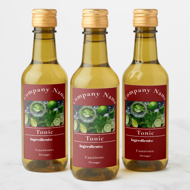 Herbal Tonic Label (Garrafas)
