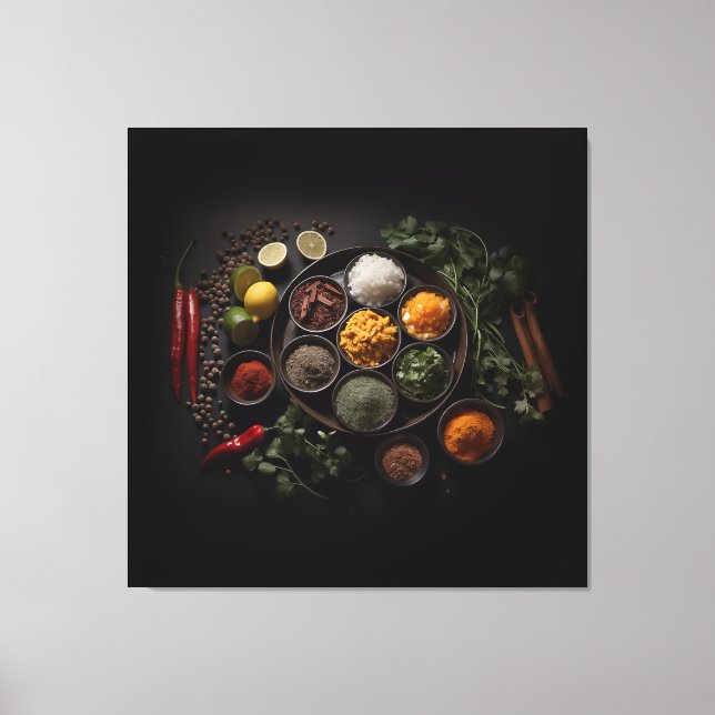Herbos de Canvas Culinária no Fotorealismo de Bowl (Frente)