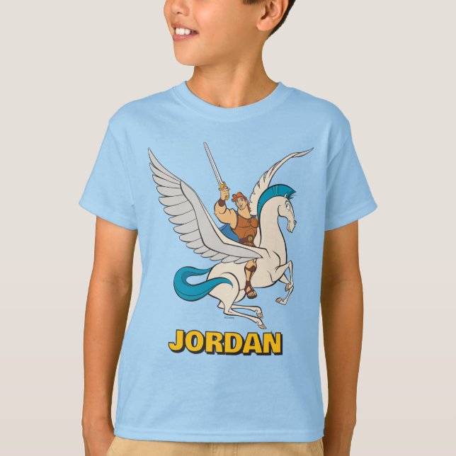 Hercules Riding Pegasus T-Shirt (Frente)