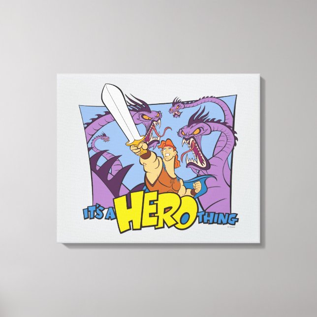 Hercules vs Hydra - It's a HERO Thing Canvas Print (Frente)