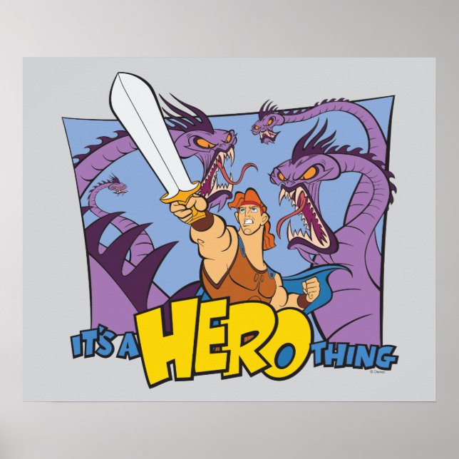 Hercules vs Hydra - It's a HERO Thing Poster (Frente)