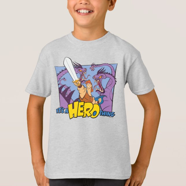 Hercules vs Hydra - It's a HERO Thing T-Shirt (Frente)
