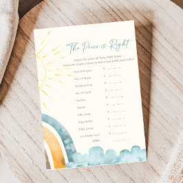 Here Comes The Son Baby Shower Price is Right Game