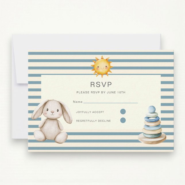 Here comes the son baby shower rsvp card (Criador carregado)