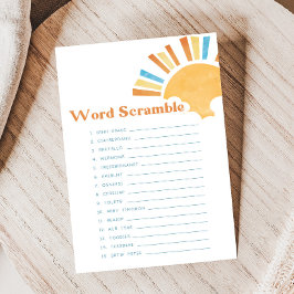 Here Comes the Son Baby Shower Word Scramble Game