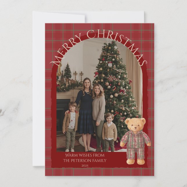 Heritage Holiday Bear Card (Frente)