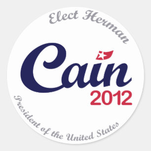 Herman Cain para etiquetas do presidente 2012