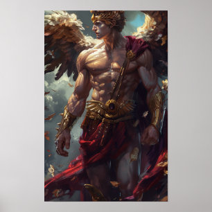 Hermes Mythology Poster com Expressão Invejosa