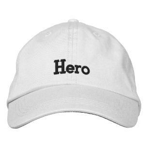 Hero Texto Impresso com Boné Baseball