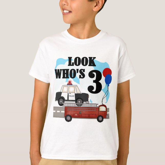 Heroes aniversário de 3 anos Camisetas e presentes (Frente)