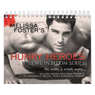 Heróis Hunky do Amor no Calendário da Série Bloom
