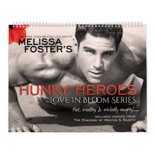 Heróis Hunky do Amor no Calendário da Série Bloom