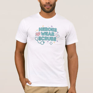 Heróis Usam Jalecos – Camiseta de Enfermeira Fofa