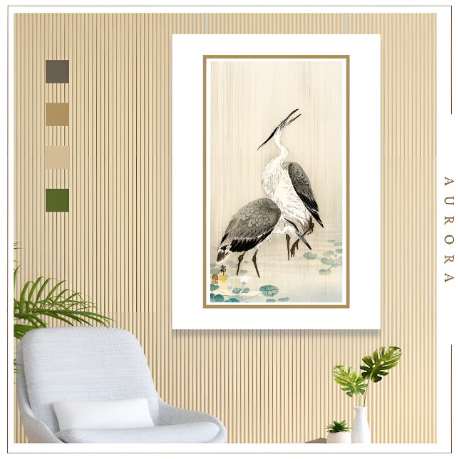 Herons, Ohara Koson (1877-1945) Poster (Criador carregado)