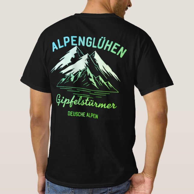 Herren T-Shirt Bergfreiheit Vintage Alpen-Design (Verso)
