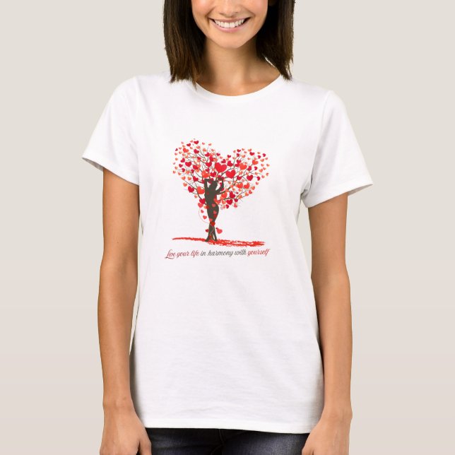 Herzbaum T-Shirt für innere Balance (Frente)