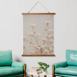 Herzblüten Wandteppich – Romantische Botanische