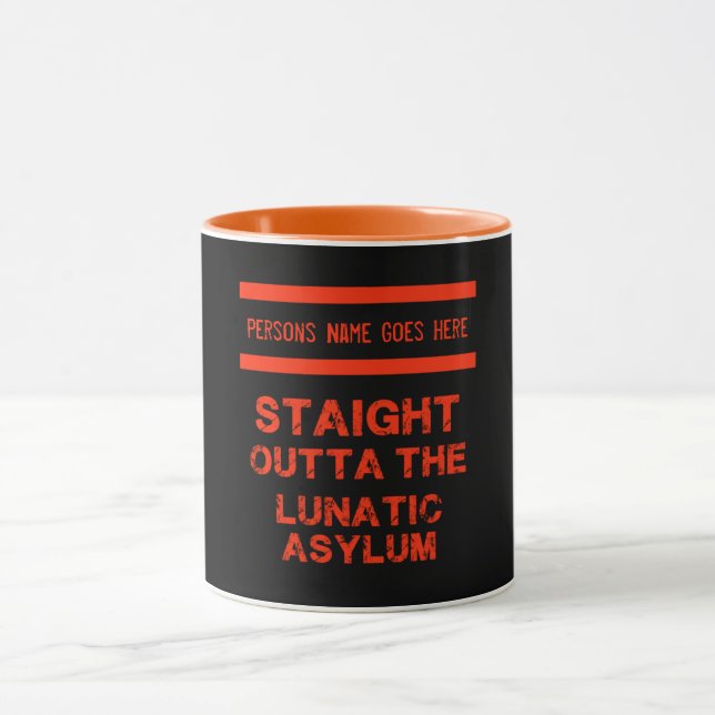 Hetero fora do asilo lunático grande caneca de caf (Centro)