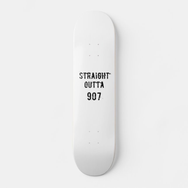 Hetero Out 907 Skateboard Deck - Texto Preto (Frente)