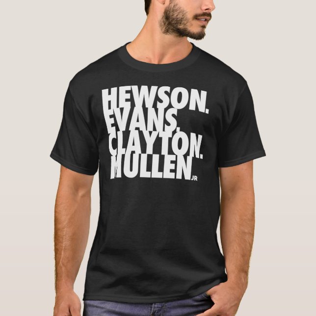 Hewson Evans Clayton e Mullen Classic T-Shirt (Frente)