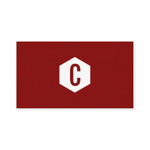 Hexágono vermelho mínimo cartões de visitas