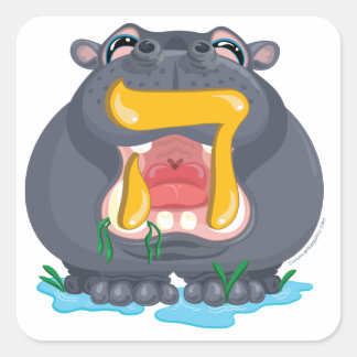 Hey etiqueta do hipopótamo da aposta de Aleph do